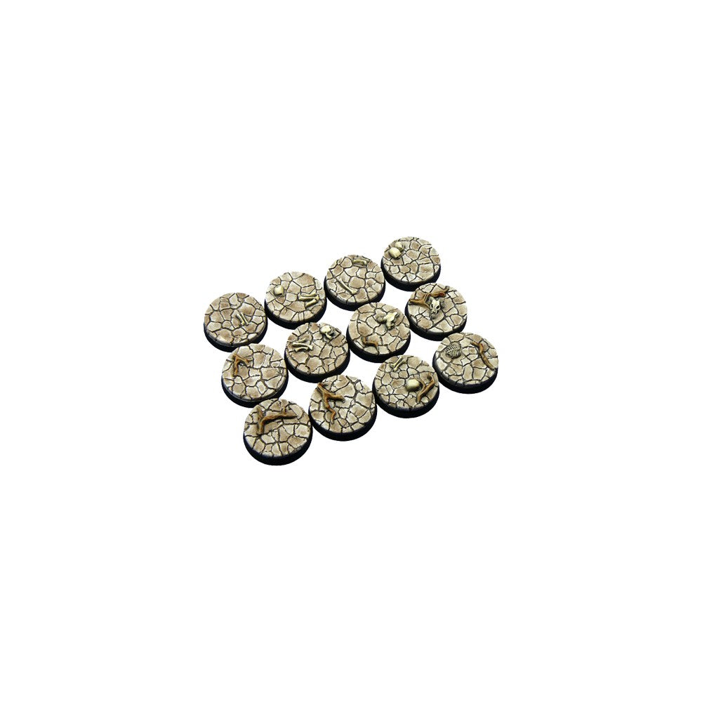 PREORDER Micro Art Studio - Resin Round/Oval Bases - Wasteland Bases - Round 25mm (5)