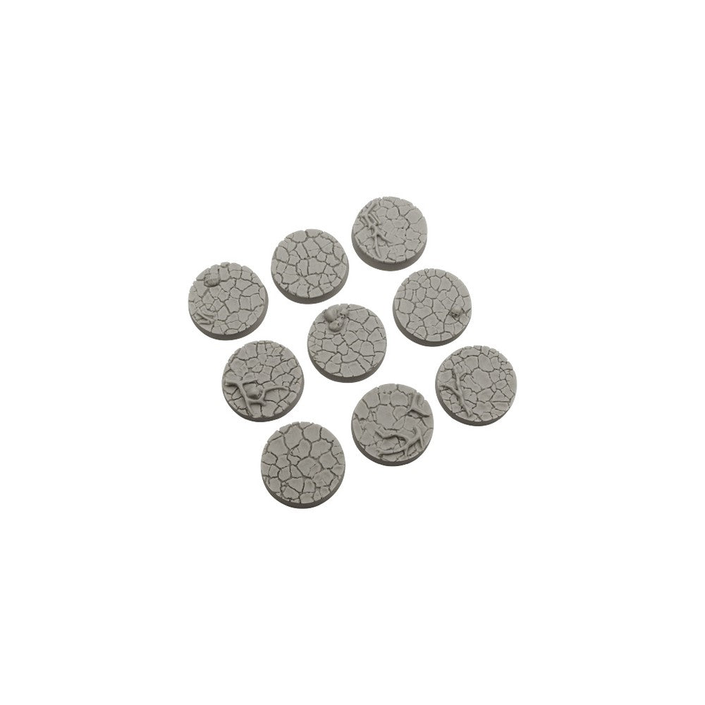 PREORDER Micro Art Studio - Resin Round/Oval Bases - Wasteland Bases - Round 28mm (5)
