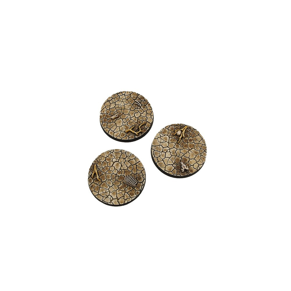 PREORDER Micro Art Studio - Resin Round/Oval Bases - Wasteland Bases - Round 50mm (2)