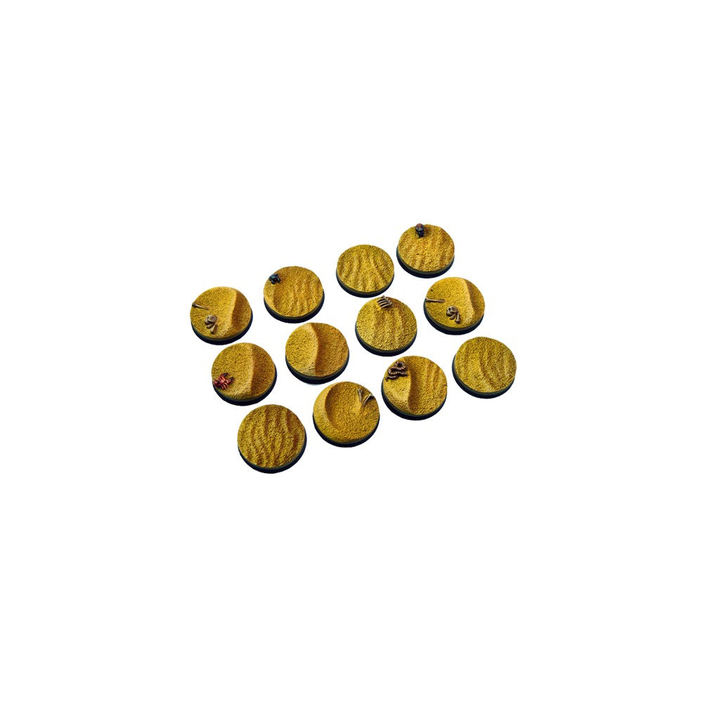 PREORDER Micro Art Studio - Resin Round/Oval Bases - Desert Bases - Round 25mm (5)