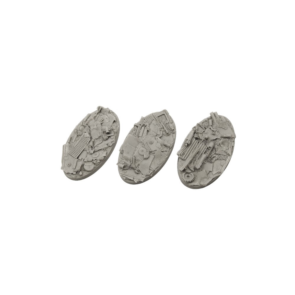PREORDER Micro Art Studio - Resin Round/Oval Bases - Scrapyard Bases - Oval 75x42mm (2)