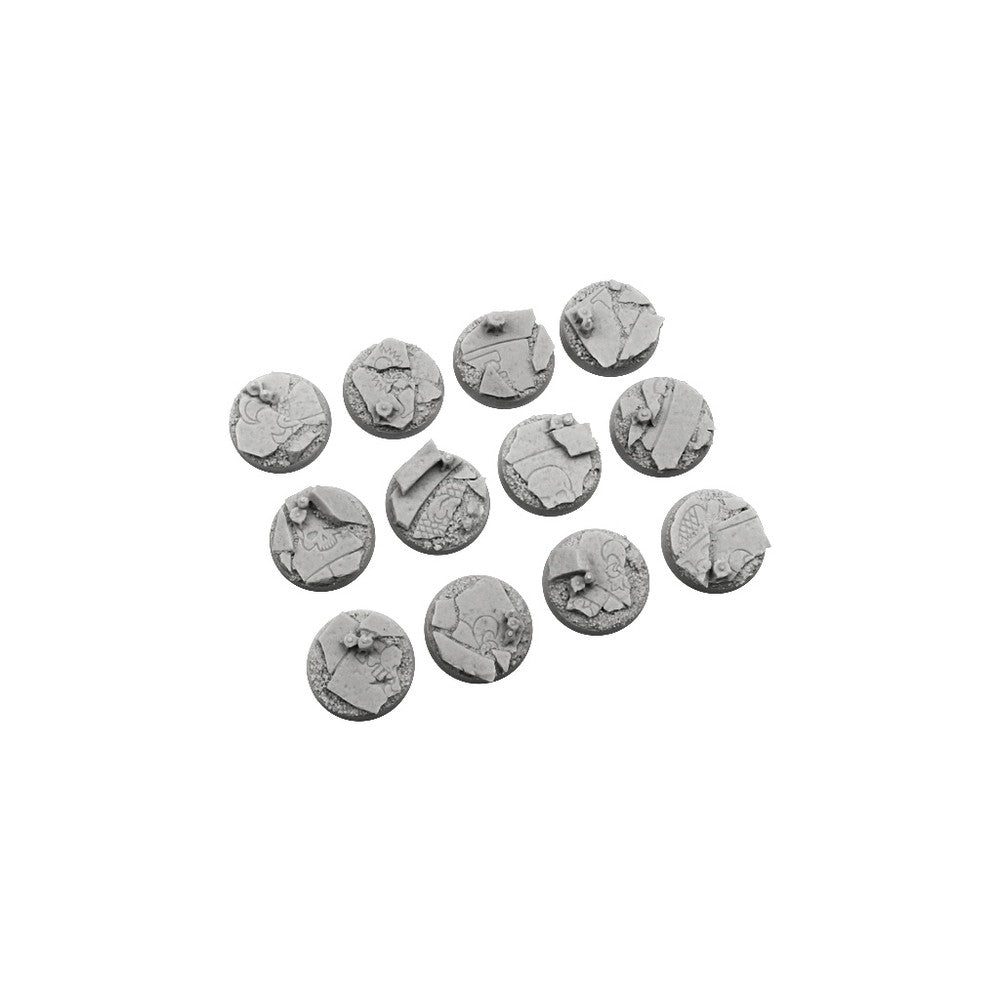 PREORDER Micro Art Studio - Resin Round/Oval Bases - Ruined Chapel Bases - Round 25mm (5)
