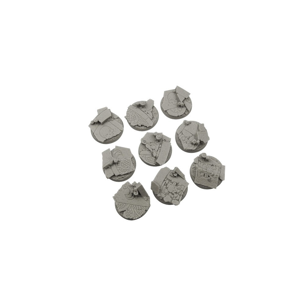 PREORDER Micro Art Studio - Resin Round/Oval Bases - Ruined Chapel Bases - Round 28mm (5)