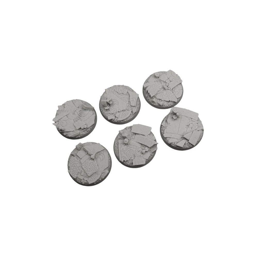 PREORDER Micro Art Studio - Resin Round/Oval Bases - Ruined Chapel Bases - Round 40mm (2)