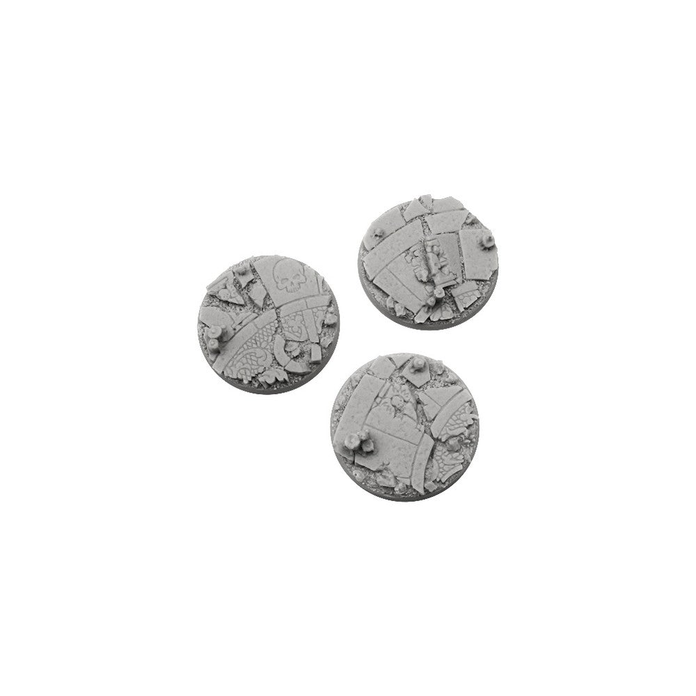 PREORDER Micro Art Studio - Resin Round/Oval Bases - Ruined Chapel Bases - Round 50mm (2)