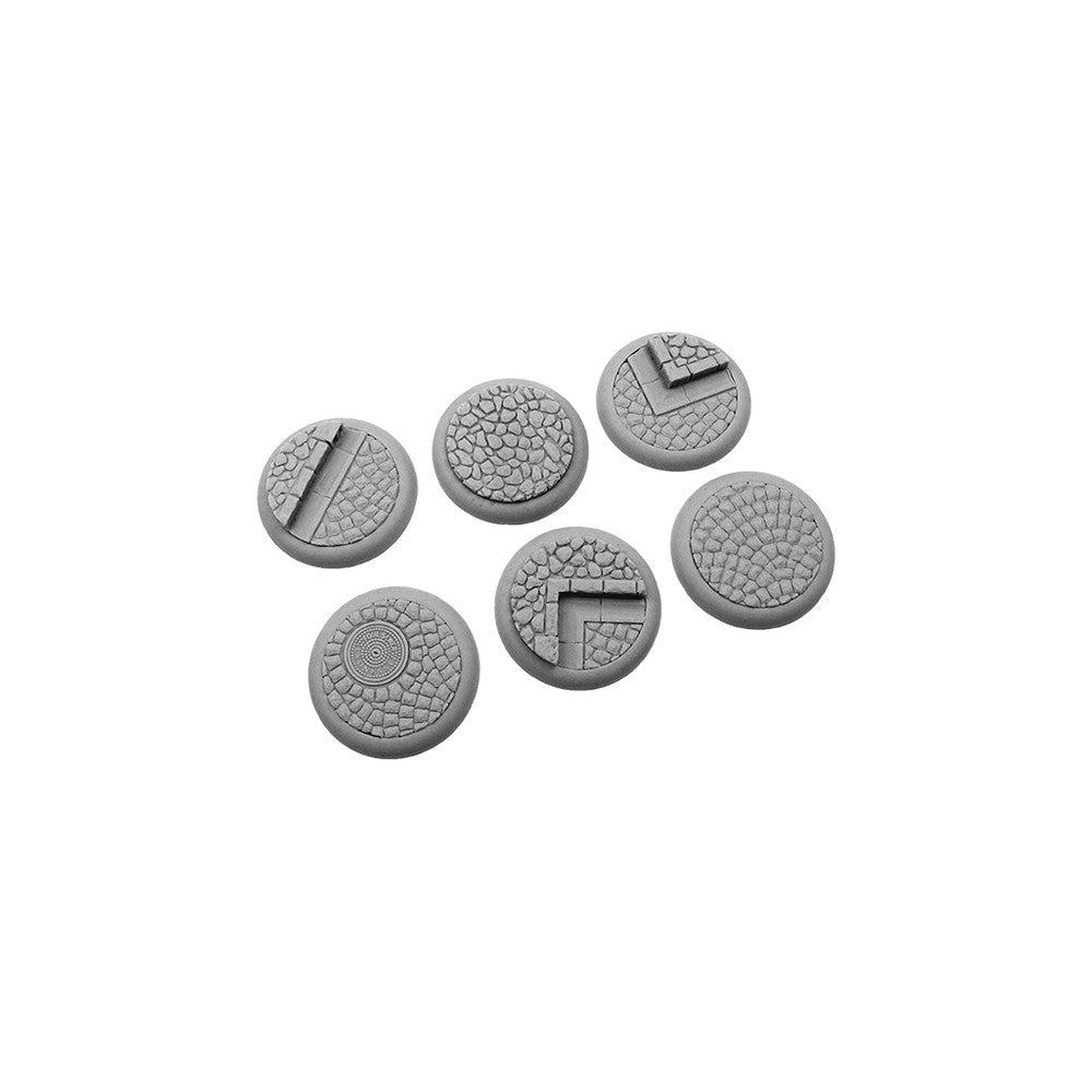 PREORDER Micro Art Studio - Resin Wide Lip Round Bases - Cobblestone Bases - WRound 40mm (2)