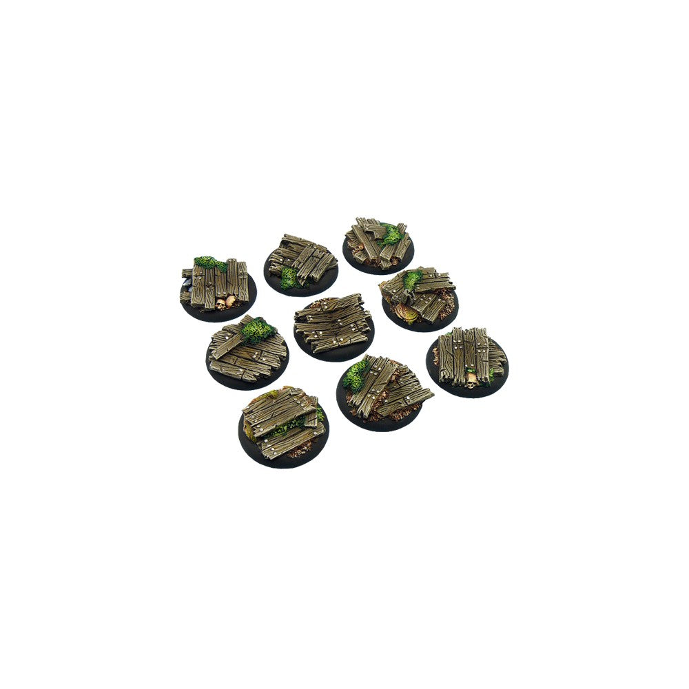 PREORDER Micro Art Studio - Resin Wide Lip Round Bases - Wood Bases - WRound 30mm (5)