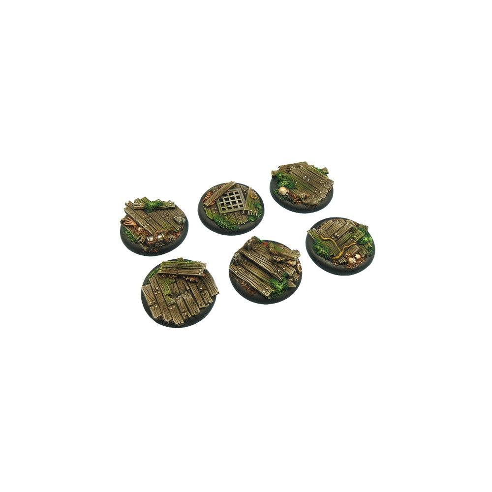 PREORDER Micro Art Studio - Resin Wide Lip Round Bases - Wood Bases - WRound 40mm (2)