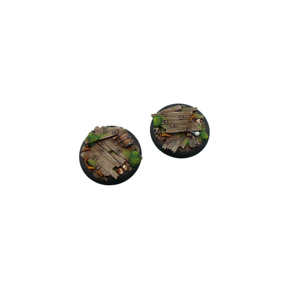 PREORDER Micro Art Studio - Resin Wide Lip Round Bases - Wood Bases - WRound 50mm (1)