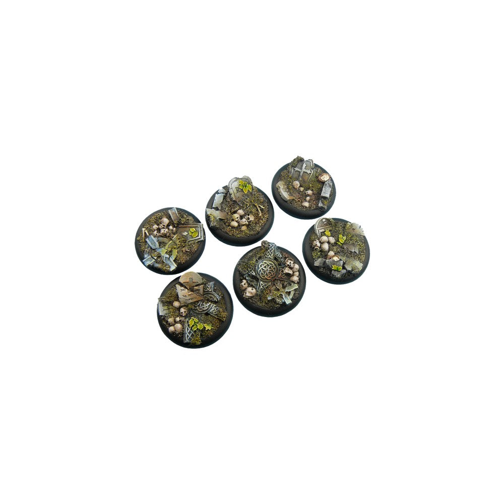 PREORDER Micro Art Studio - Resin Wide Lip Round Bases - Graveyard Bases - WRound 40mm (2)