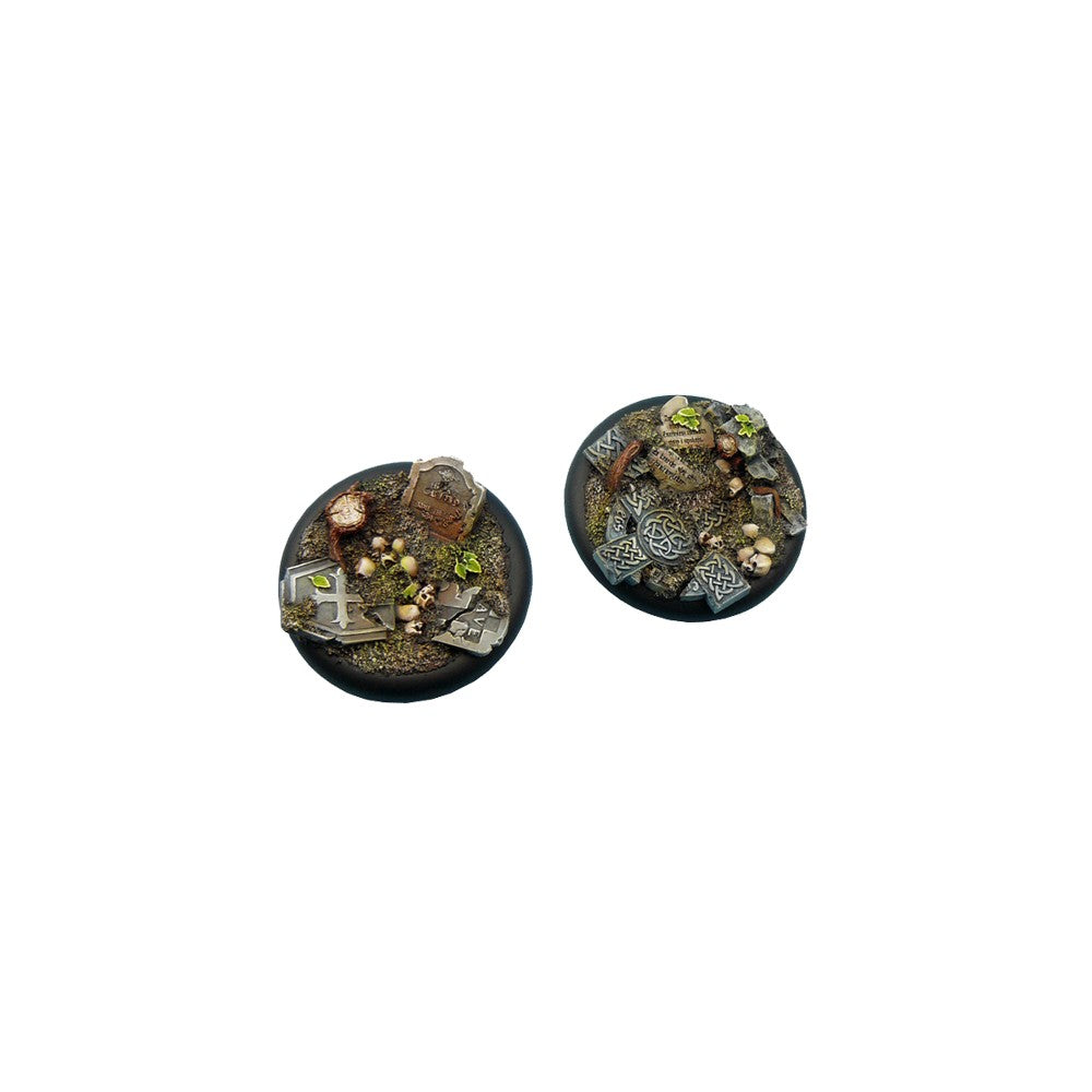 PREORDER Micro Art Studio - Resin Wide Lip Round Bases - Graveyard Bases - WRound 50mm (1)
