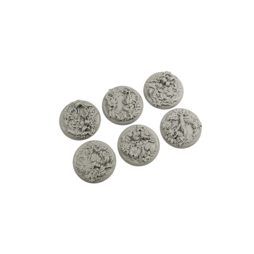 PREORDER Micro Art Studio - Resin Wide Lip Round Bases - Jungle Bases Wround 40mm (2)
