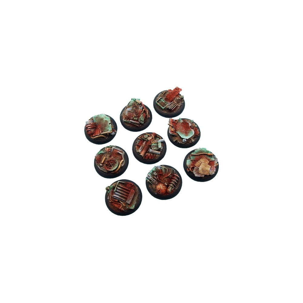 PREORDER Micro Art Studio - Resin Wide Lip Round Bases - Scrapyard Bases - WRound 30mm (5)