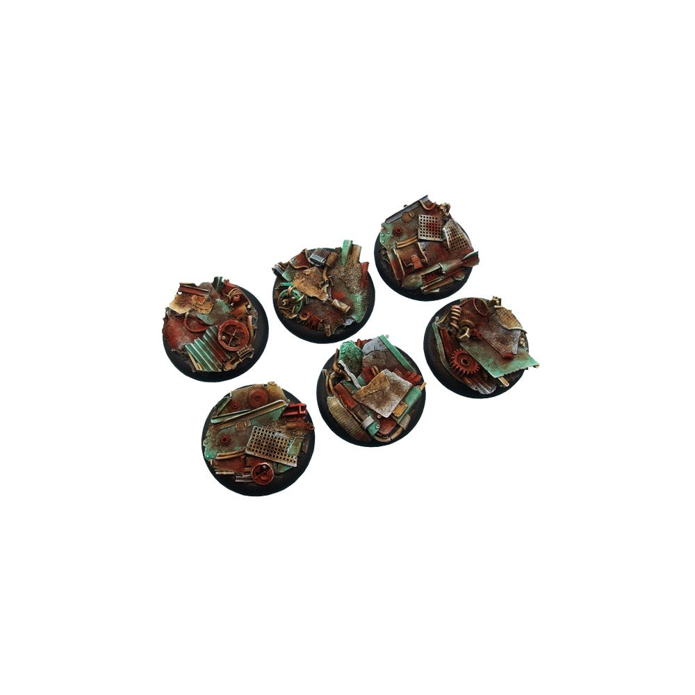PREORDER Micro Art Studio - Resin Wide Lip Round Bases - Scrapyard Bases - WRound 40mm (2)