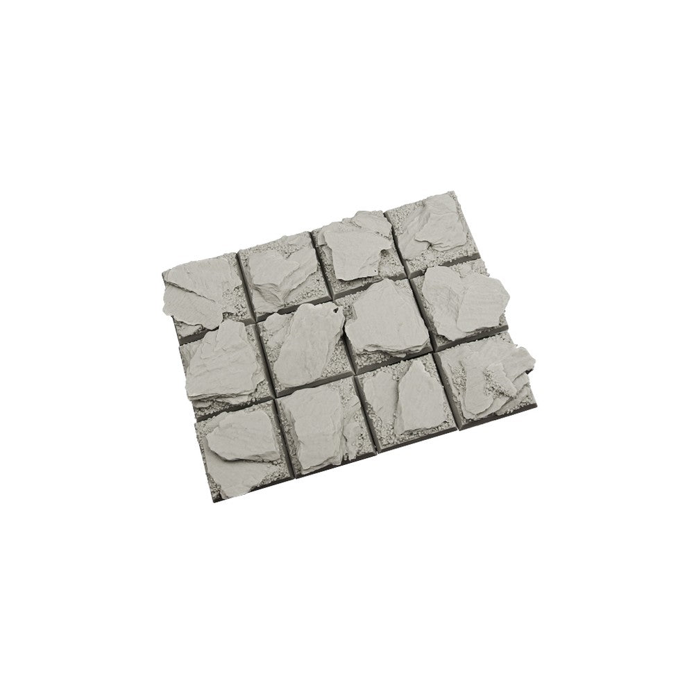 PREORDER Micro Art Studio - Resin Square/Rectangular Bases - Shale Bases 25x25mm (10)