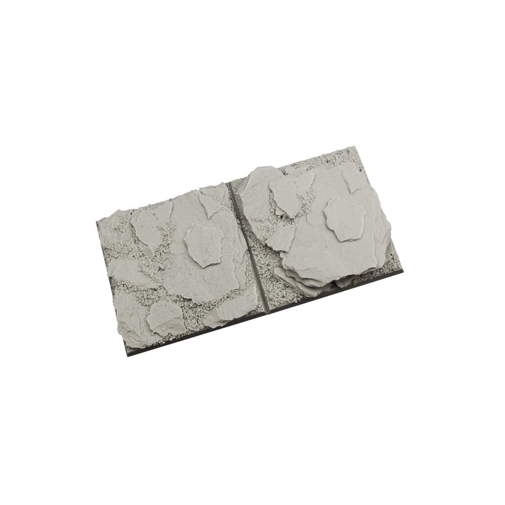 PREORDER Micro Art Studio - Resin Square/Rectangular Bases - Shale Bases 50x50mm (2)