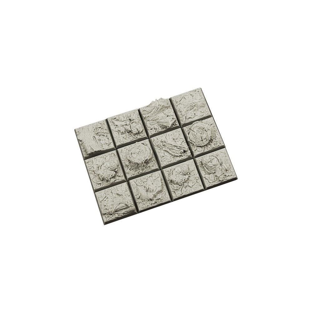 PREORDER Micro Art Studio - Resin Square/Rectangular Bases - Forest Bases 20x20mm (10)