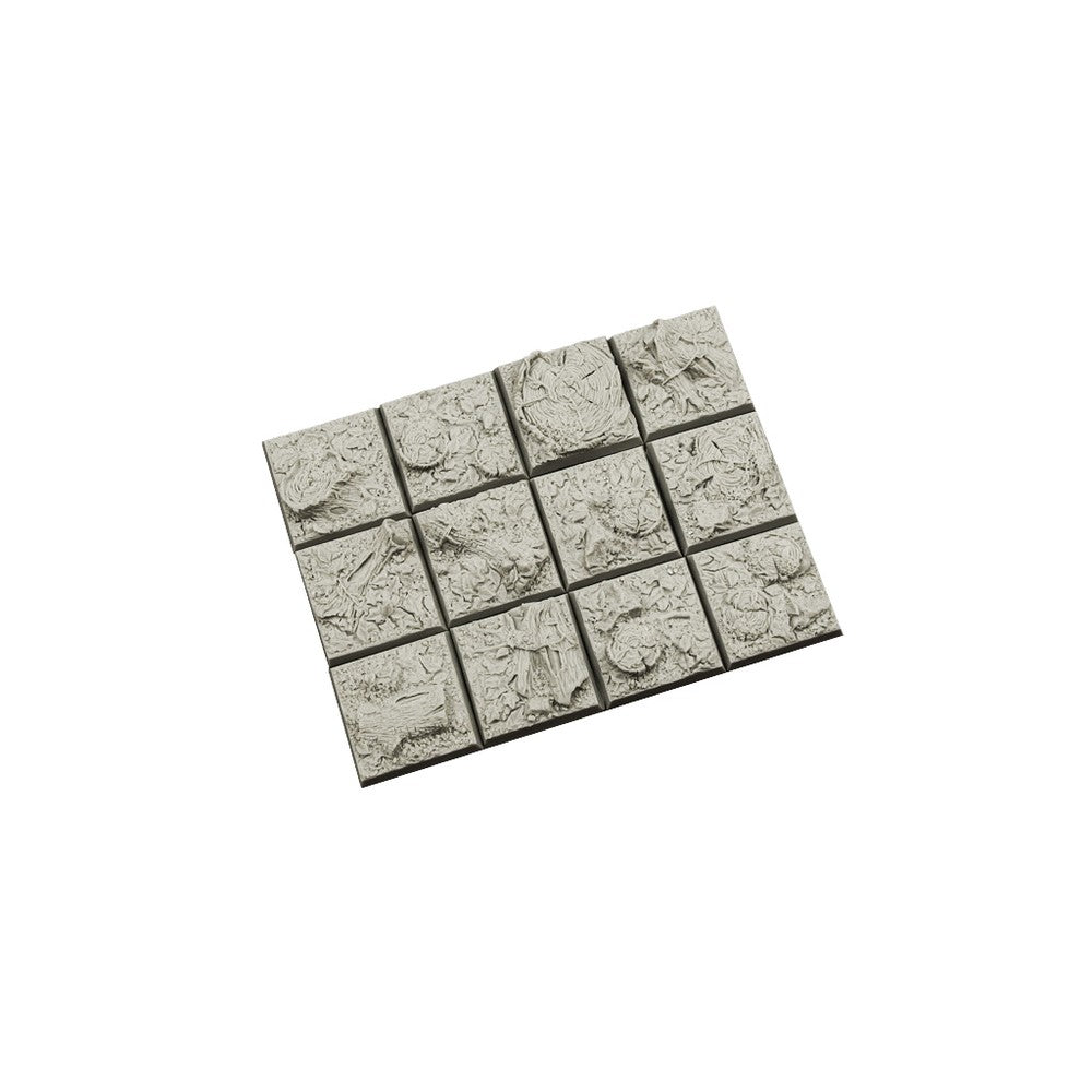 PREORDER Micro Art Studio - Resin Square/Rectangular Bases - Forest Bases 25x25mm (10)