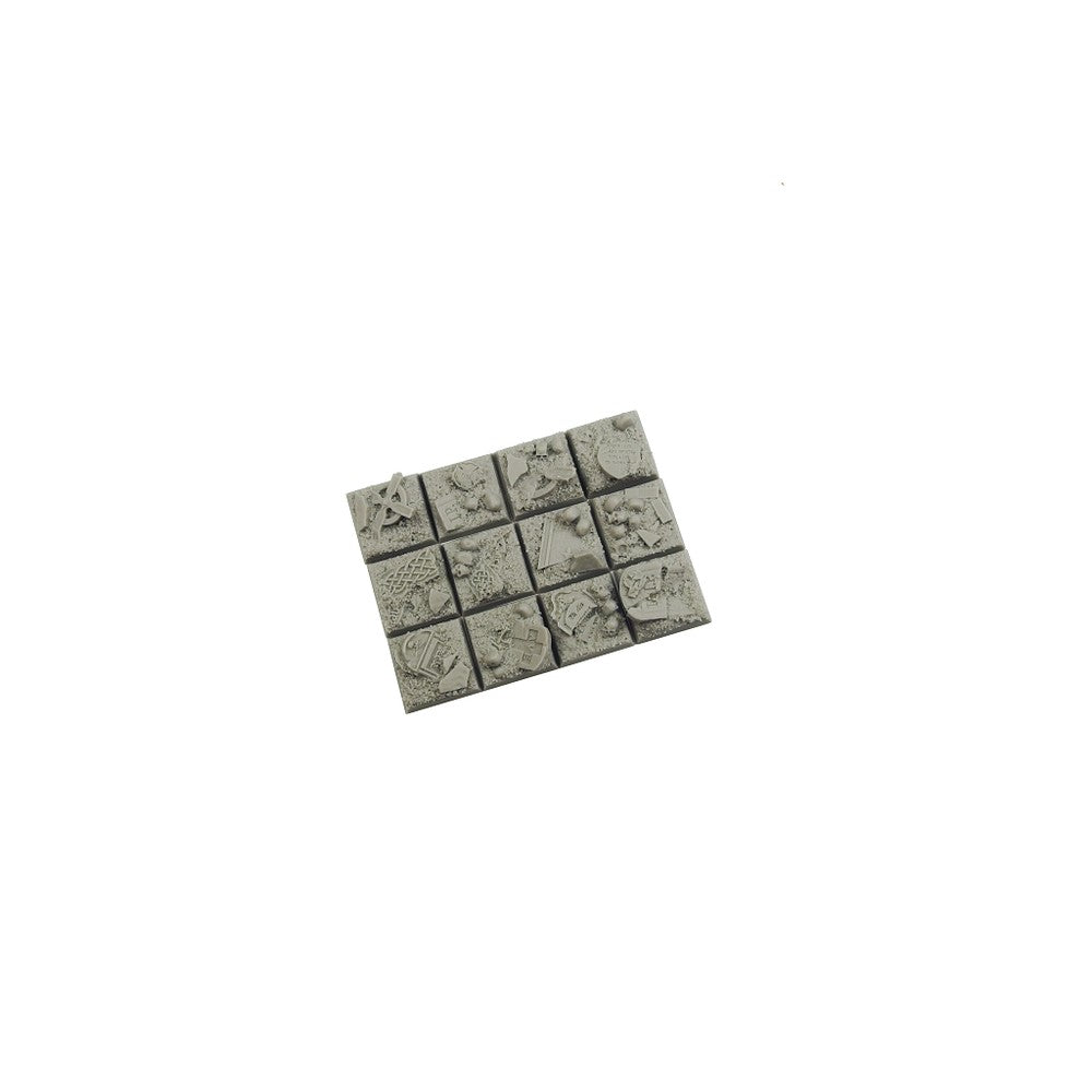 PREORDER Micro Art Studio - Resin Square/Rectangular Bases - Graveyard Bases 20x20mm (10)