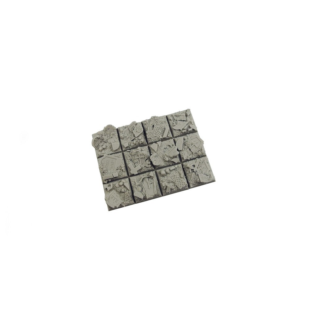 PREORDER Micro Art Studio - Resin Square/Rectangular Bases - Graveyard Bases 25x25mm (10)