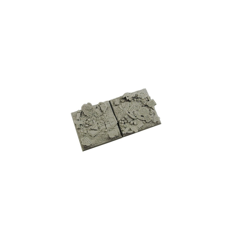 PREORDER Micro Art Studio - Resin Square/Rectangular Bases - Graveyard Bases 50x50mm (2)