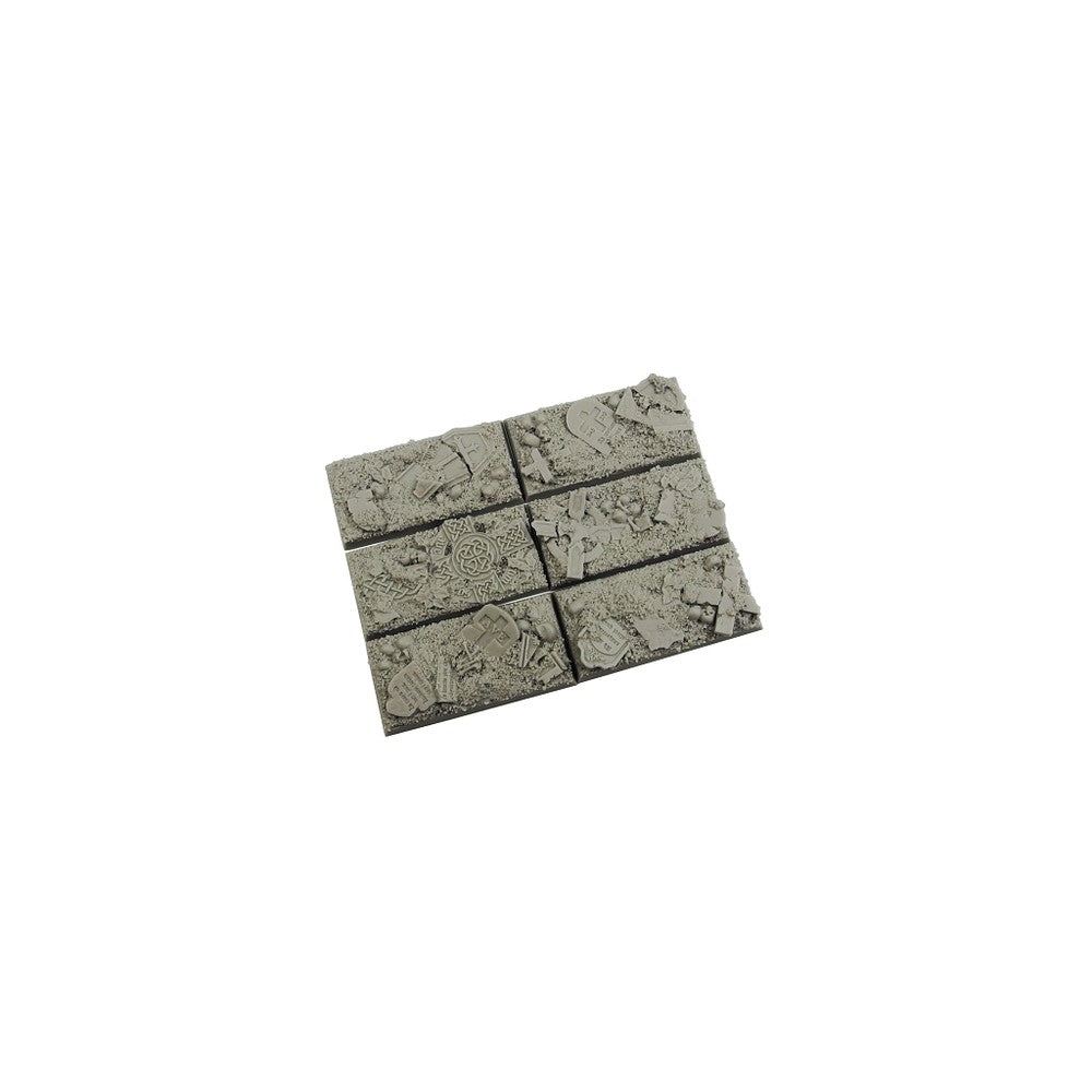 PREORDER Micro Art Studio - Resin Square/Rectangular Bases - Graveyard Bases 25x50mm (5)