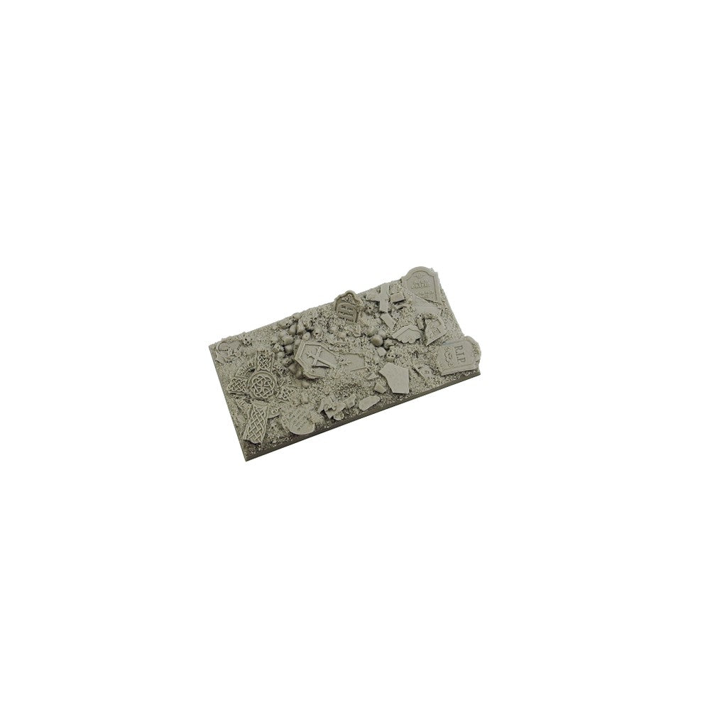 PREORDER Micro Art Studio - Resin Square/Rectangular Bases - Graveyard Bases 50x100mm (1)