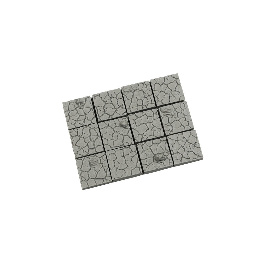 PREORDER Micro Art Studio - Resin Square/Rectangular Bases - Wasteland Bases 20x20mm (10)