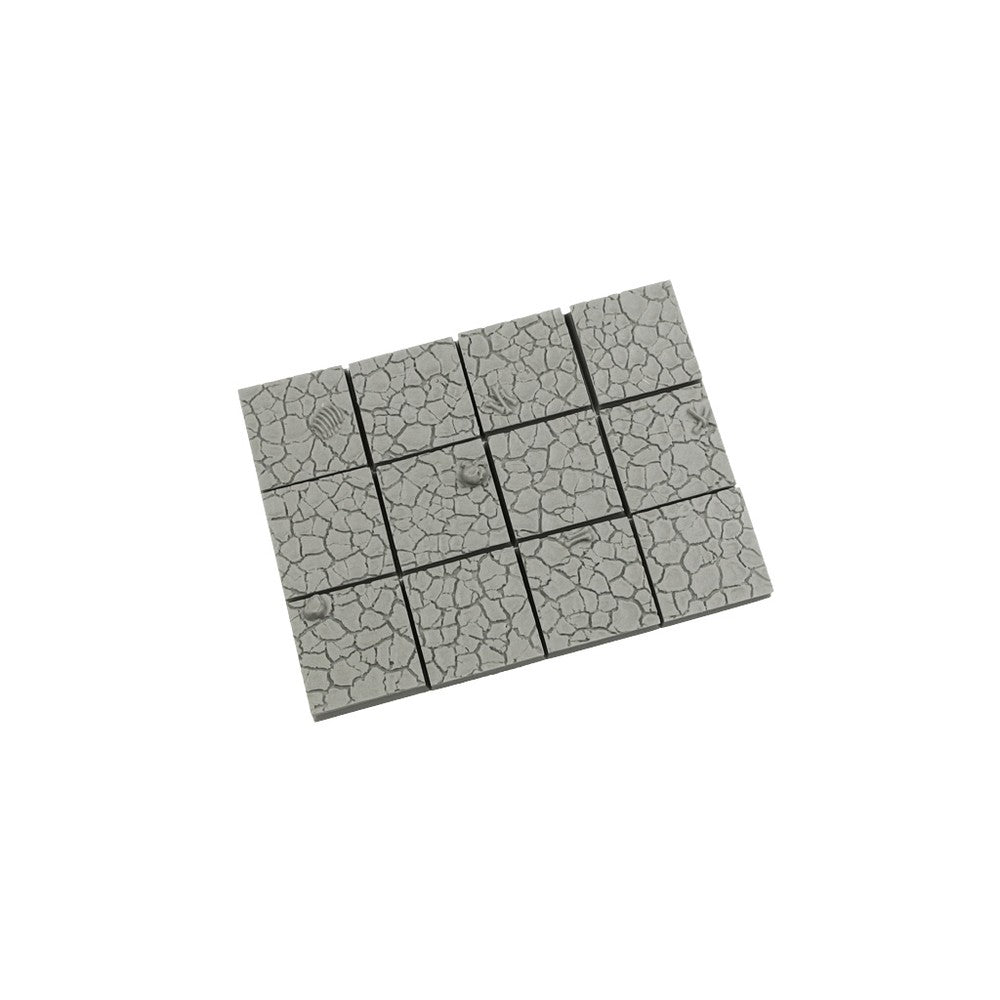 PREORDER Micro Art Studio - Resin Square/Rectangular Bases - Wasteland Bases 25x25mm (10)