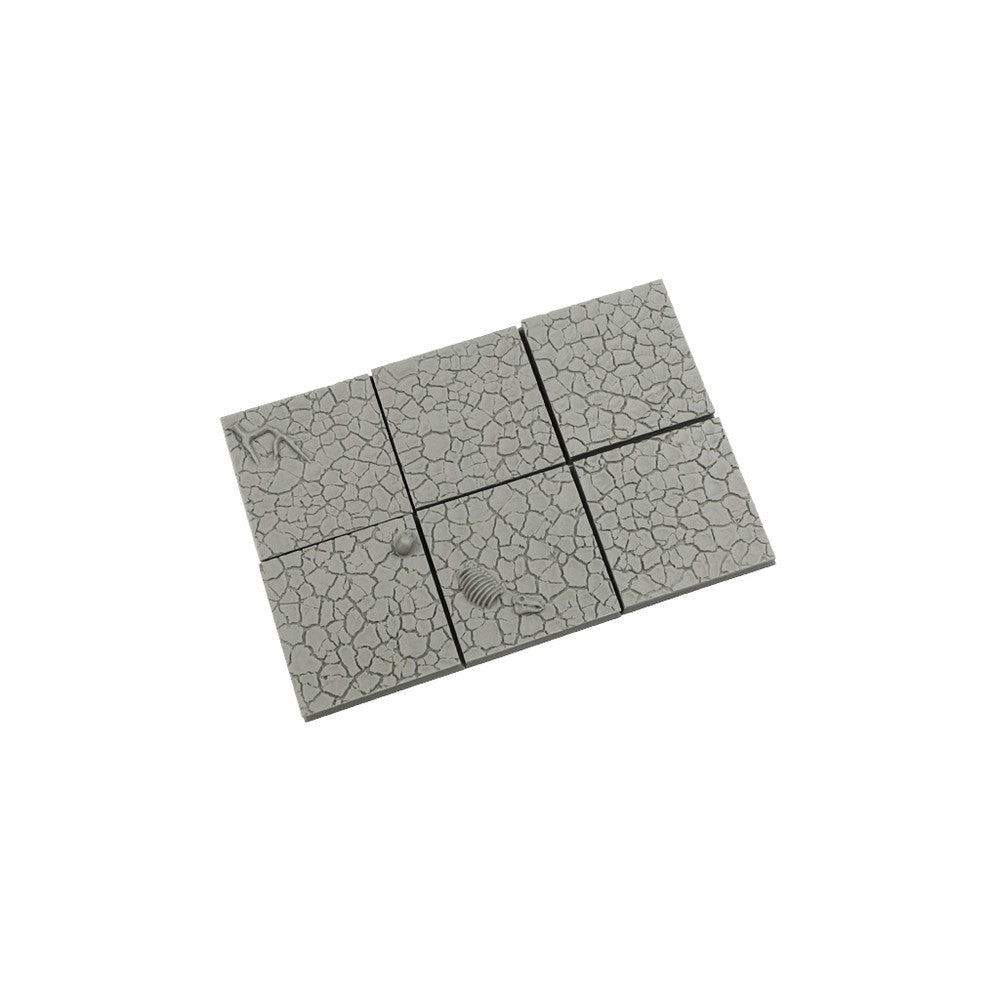 PREORDER Micro Art Studio - Resin Square/Rectangular Bases - Wasteland Bases 40x40mm (4)
