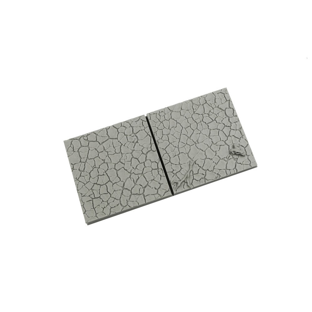 PREORDER Micro Art Studio - Resin Square/Rectangular Bases - Wasteland Bases 50x50mm (2)