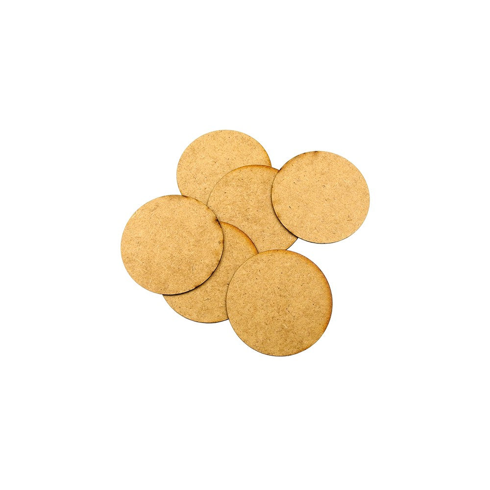 PREORDER Micro Art Studio - HDF/MDF Lasercut Bases - HDF 3mm Bases Round 60mm (5)