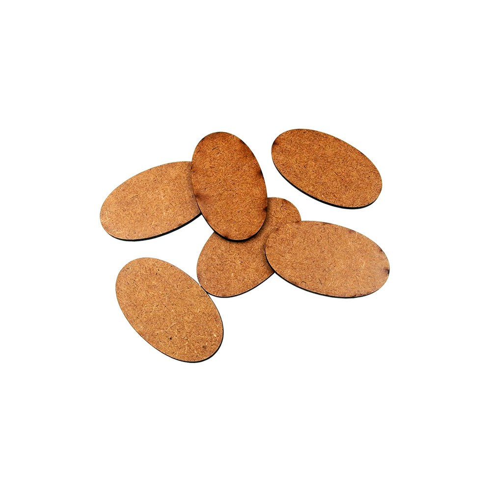 PREORDER Micro Art Studio - HDF/MDF Lasercut Bases - HDF 3mm Bases Oval 60x35mm (6)