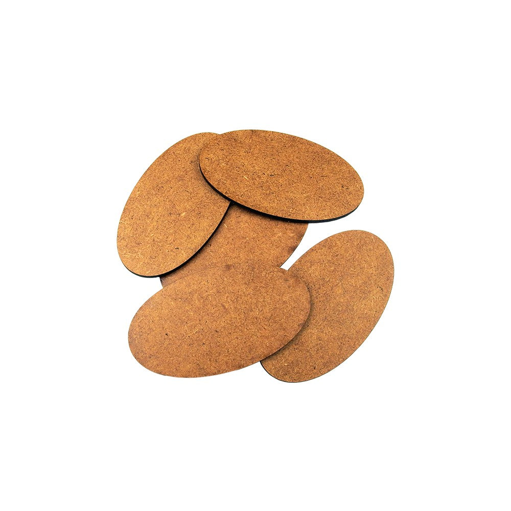 PREORDER Micro Art Studio - HDF/MDF Lasercut Bases - HDF 3mm Bases Oval 90x52mm (6)