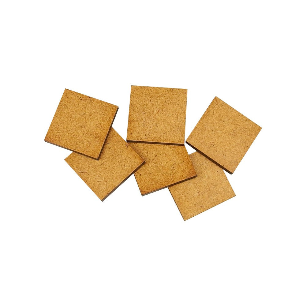 PREORDER Micro Art Studio - HDF/MDF Lasercut Bases - HDF 3mm Bases 25x25mm (20)