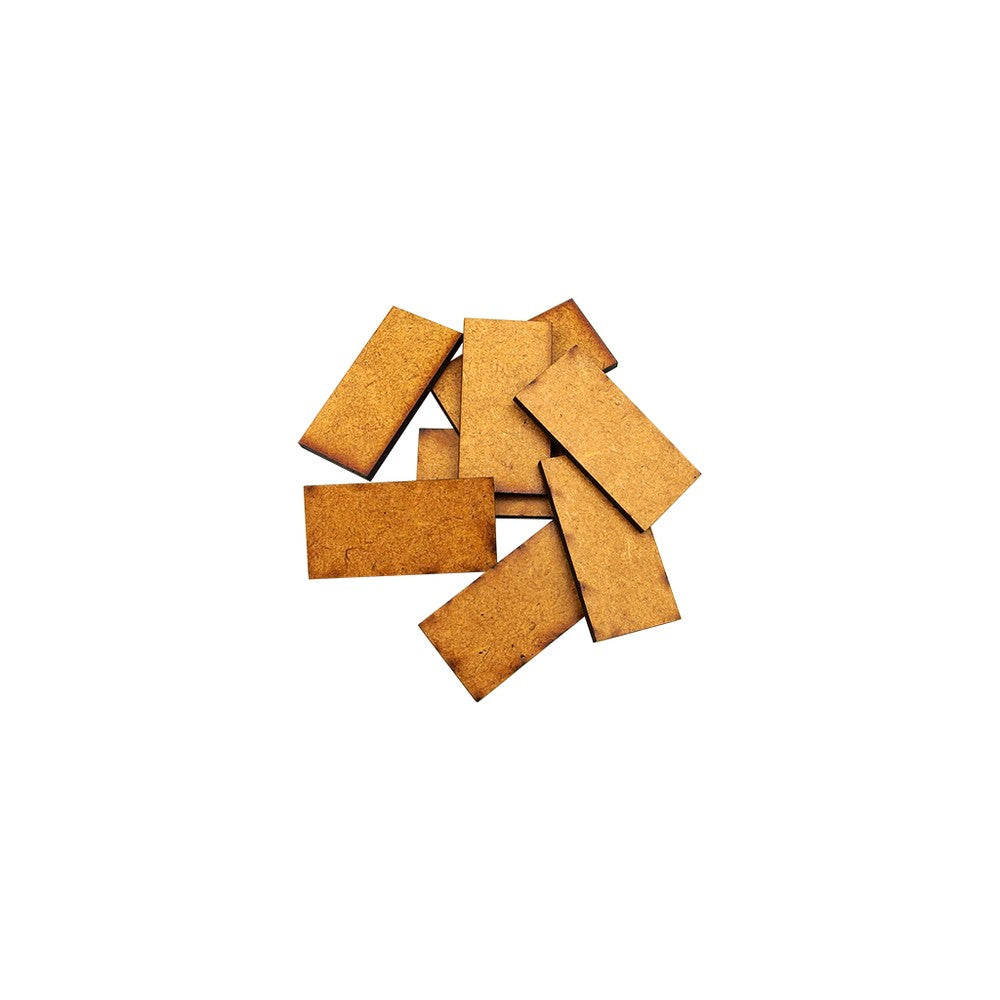 PREORDER Micro Art Studio - HDF/MDF Lasercut Bases - HDF 3mm Bases 25x50mm (10)