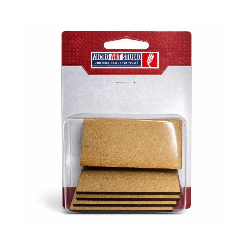 PREORDER Micro Art Studio - HDF/MDF Lasercut Bases - HDF 3mm Bases 30x60mm (10)