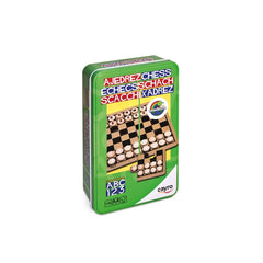 Wooden Chess In Metal Box