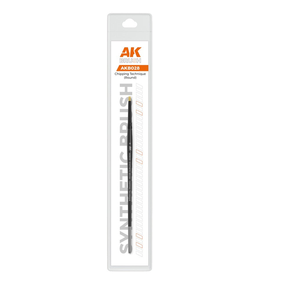 PREORDER AK Interactive - Brushes - Synthetic Brush - Ak Synthetic Brush - Chipping Technique (Round)
