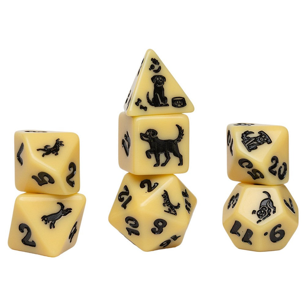 PREORDER Sirius Dice - Animal - Golden Pup Dice Set 7