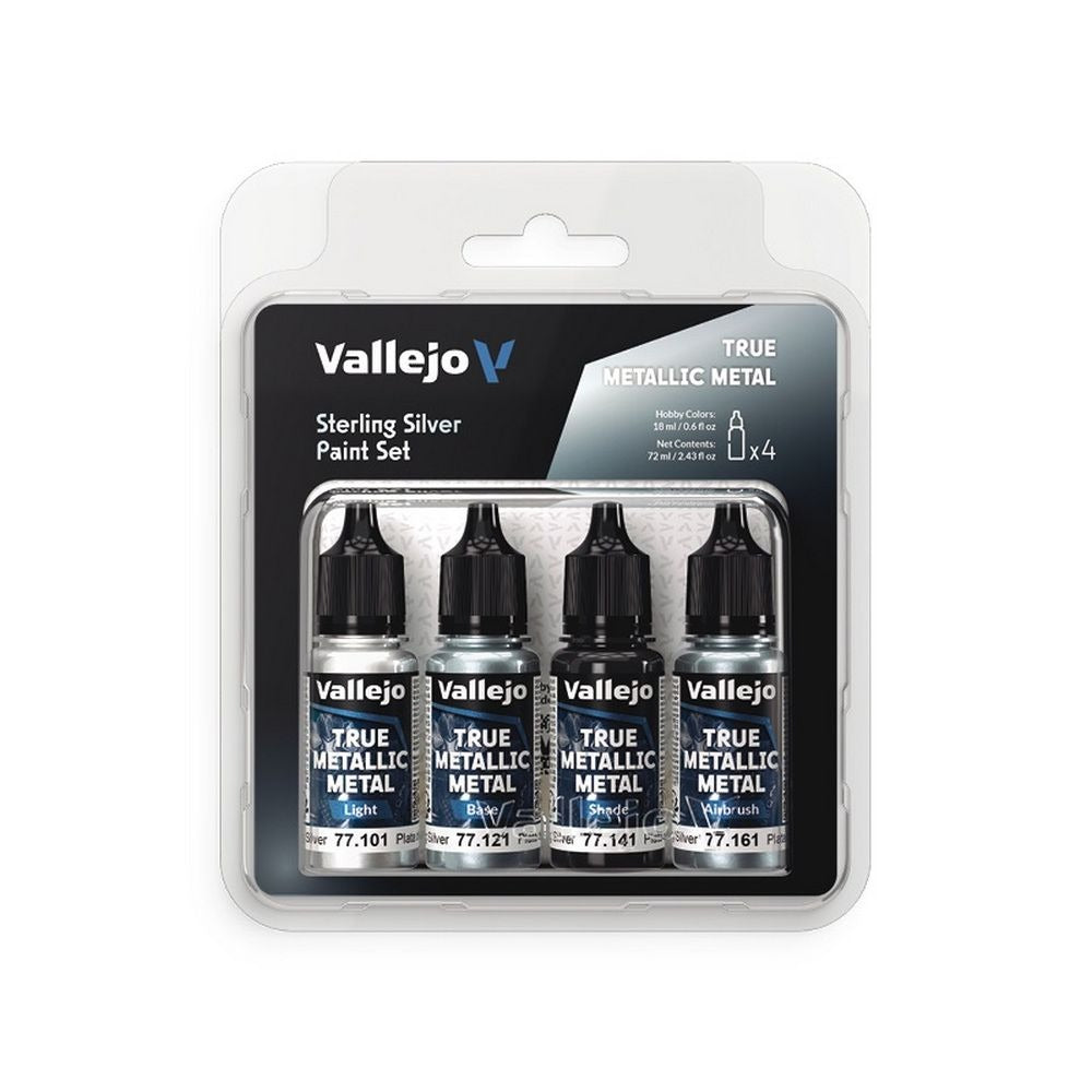 PREORDER Vallejo - True Metallic Metal - Set - Sterling Silver