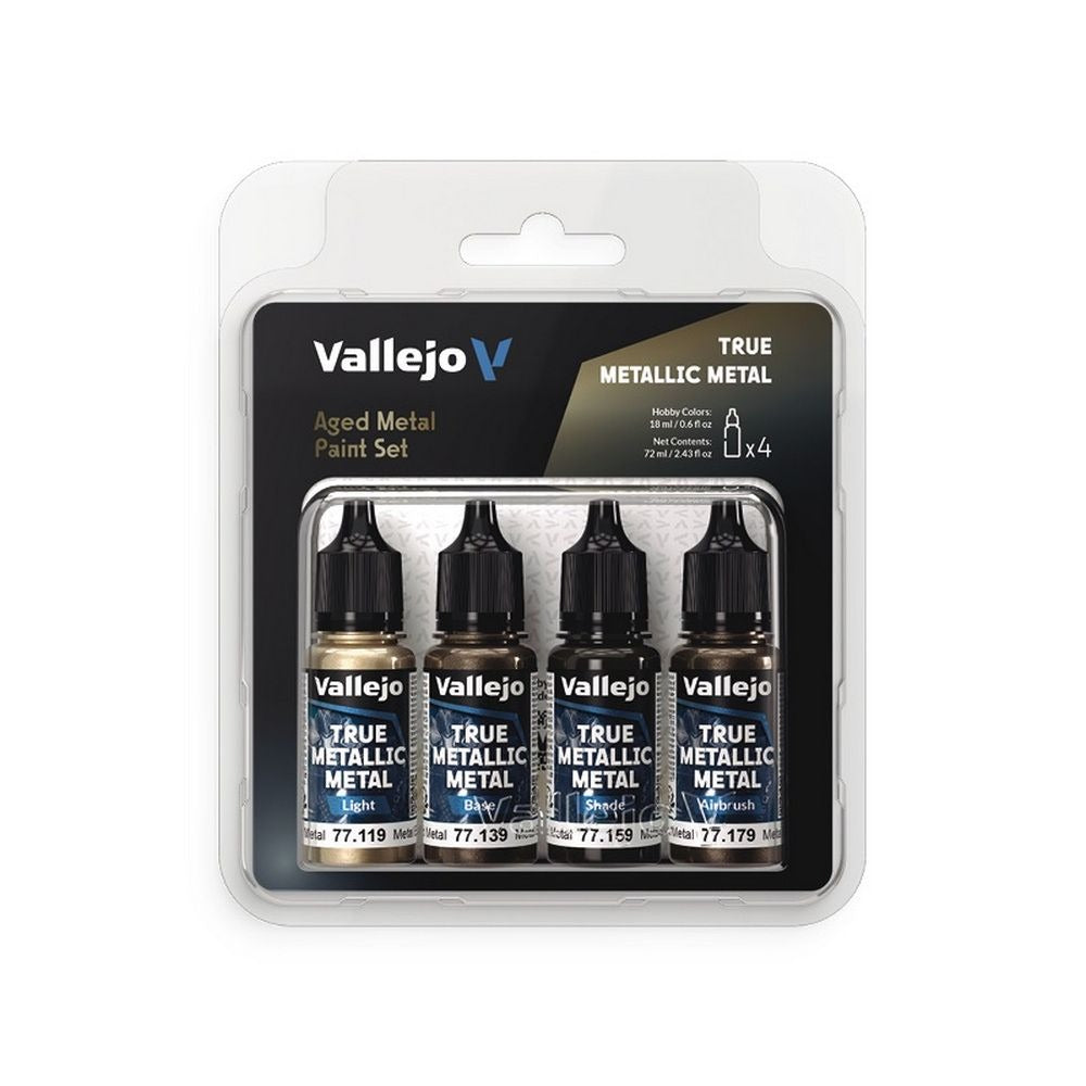 PREORDER Vallejo - True Metallic Metal - Set - Aged Metal
