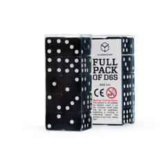 Q Workshop - Full Pack of D6s: Black&White