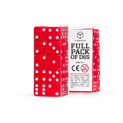 Q Workshop - Full Pack of D6s: Red&White