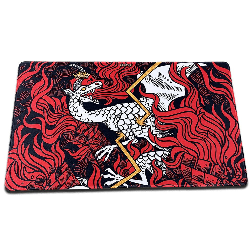 PREORDER Chronicle - White Dragon MtG Commander Stitched Edge Playmat