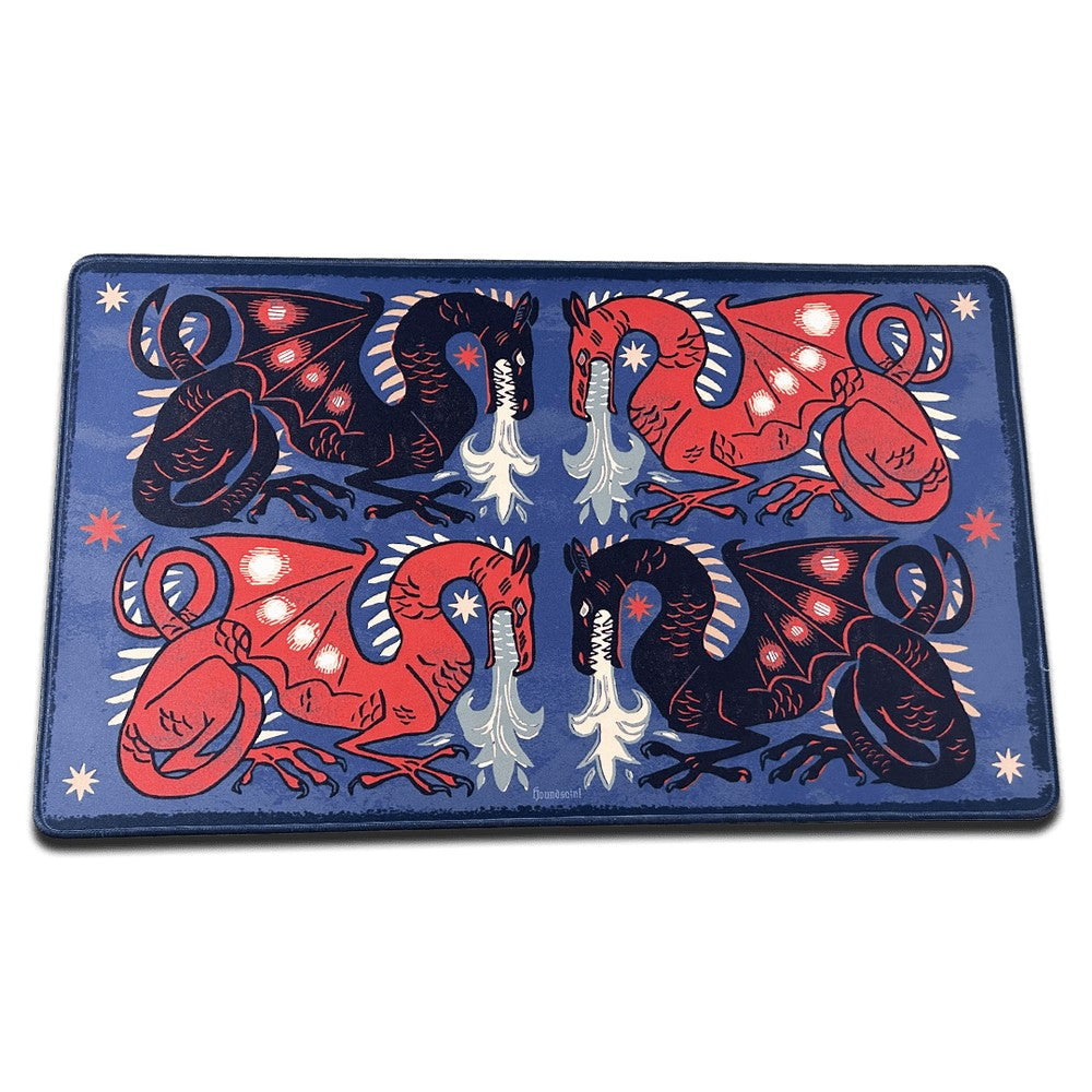 PREORDER Chronicle - Linger Longer Dragons MtG Commander Stitched Edge Playmat
