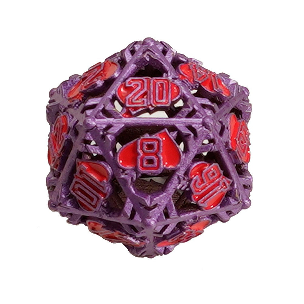 LPG Dice Heart RPG Set Purple/Red
