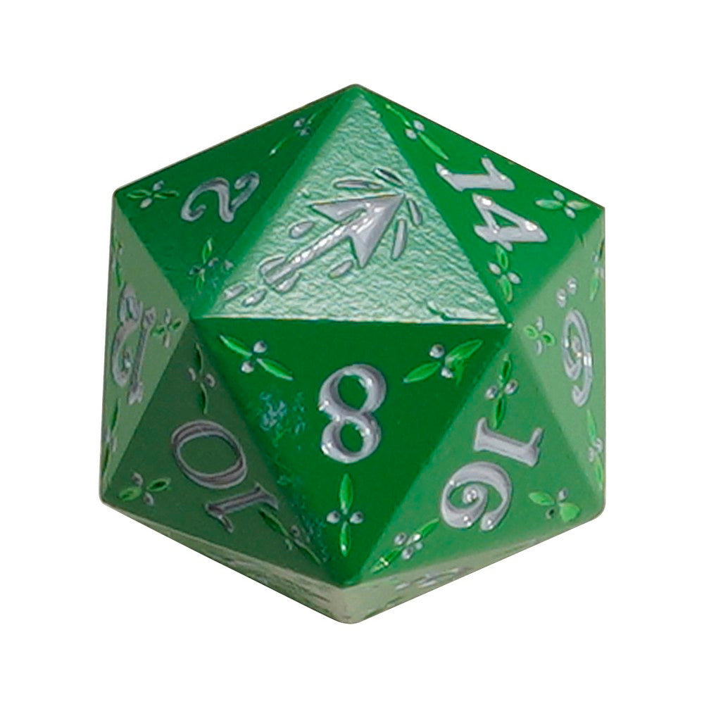 LPG Dice Rogue RPG Set Green/Silver