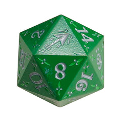 LPG Dice Rogue RPG Set Green/Silver