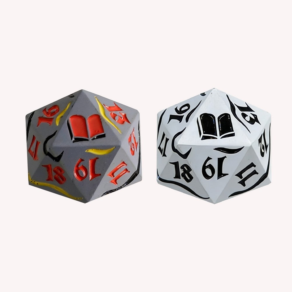 PREORDER LPG Dice Dual Spindown Mage White/Black Silver/Orange